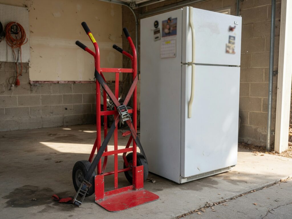 Appliance dolly with strap