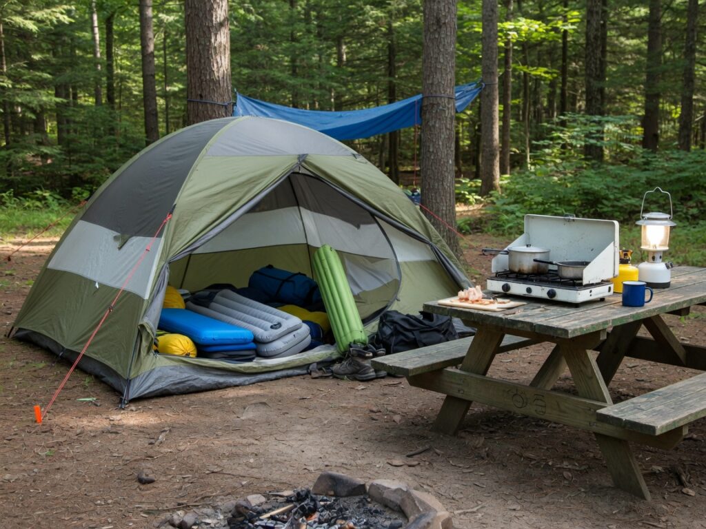 Camping kit for four