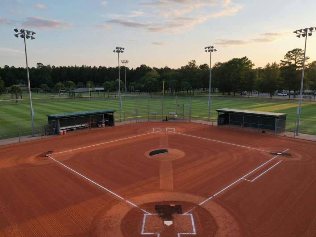 Baseball field for team practice