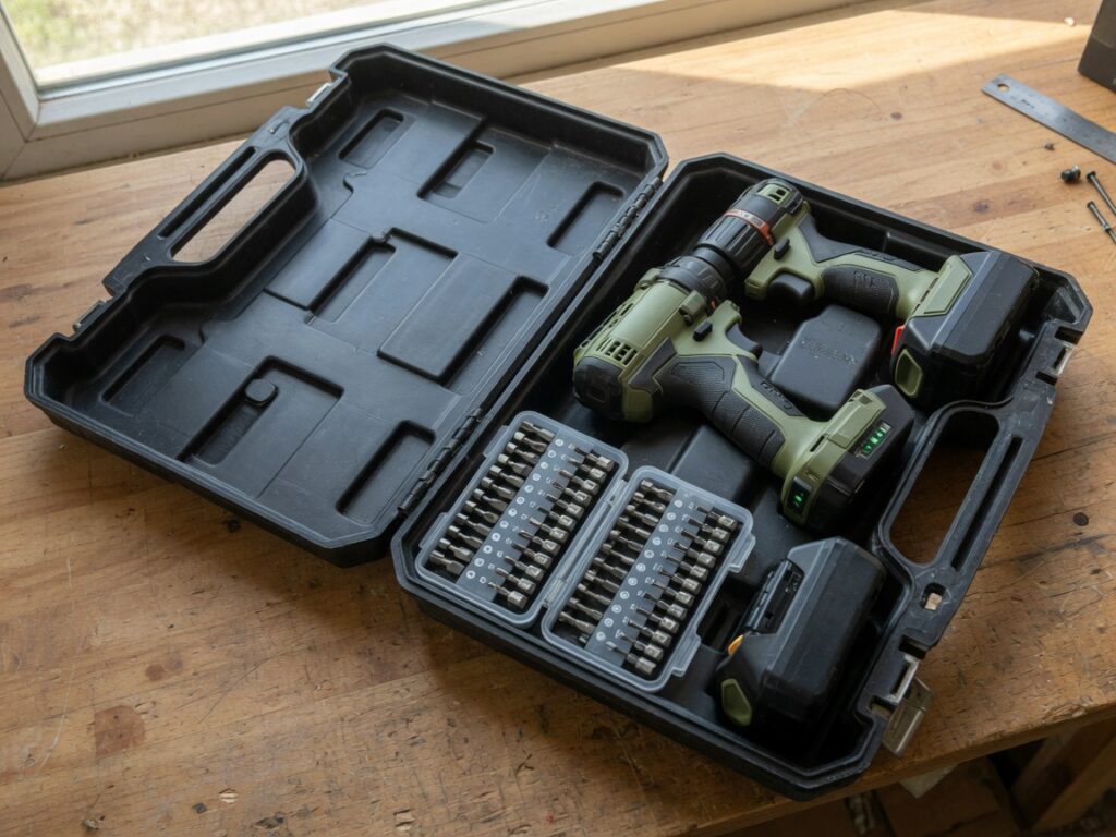 Cordless drill and impact driver set