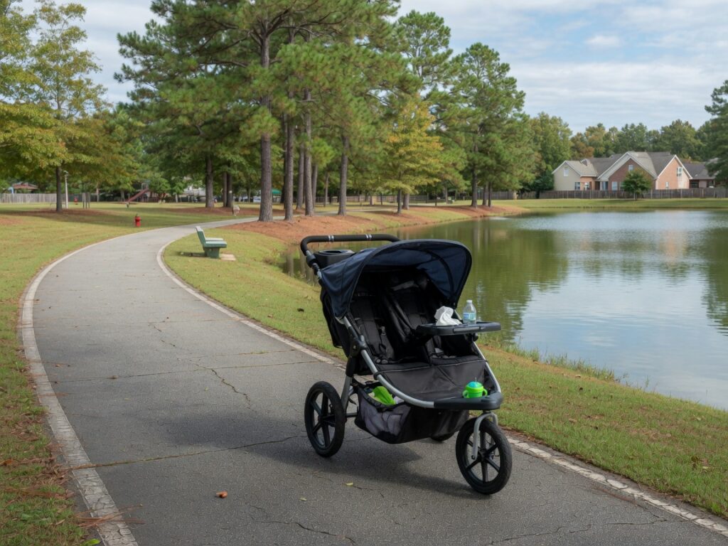 Double jogging stroller