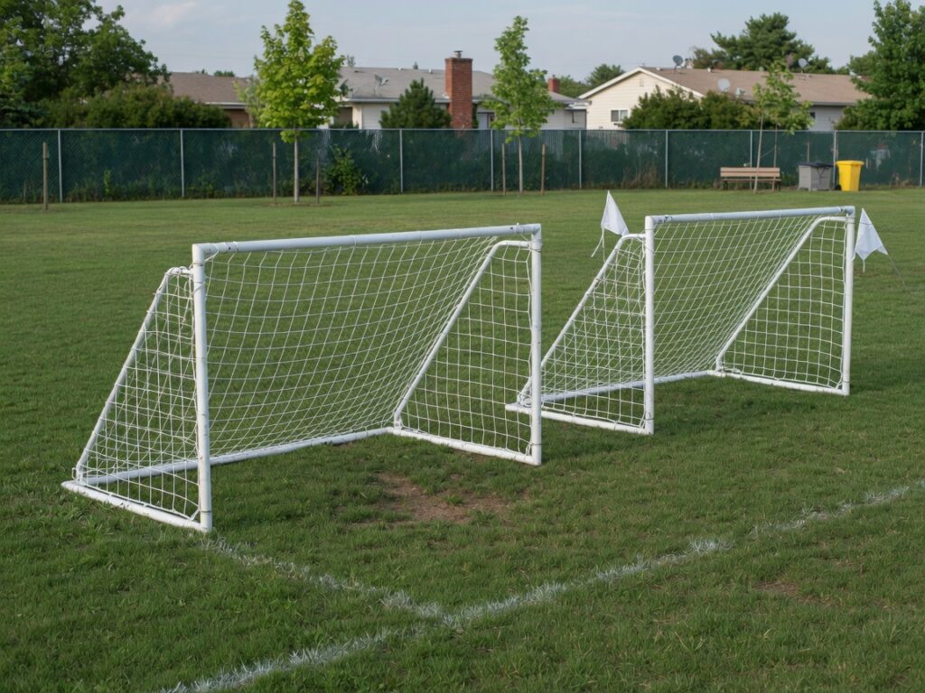 Portable soccer goals (pair)