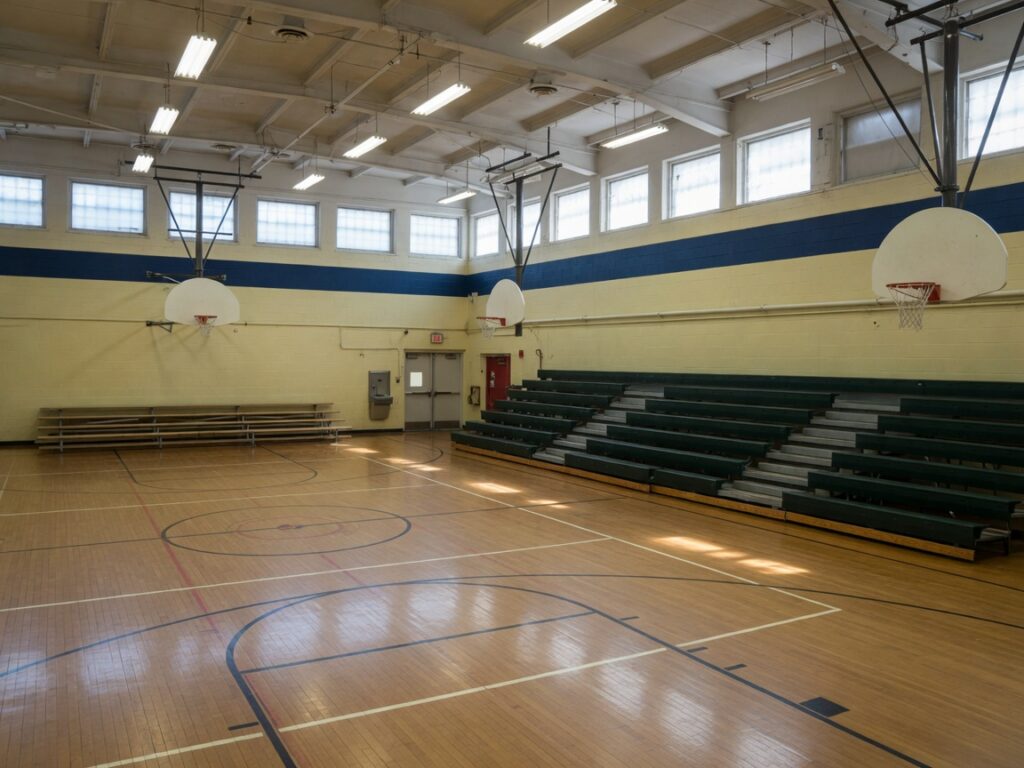 School gym, evenings and weekends