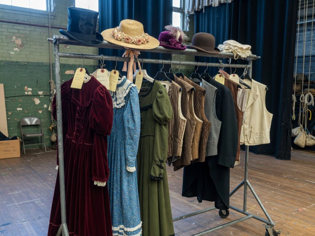 Period costumes for a stage play (set of 12)