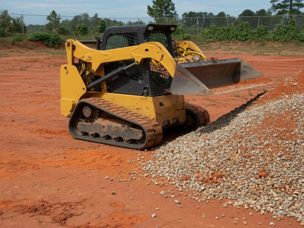 Skid steer loader with bucket