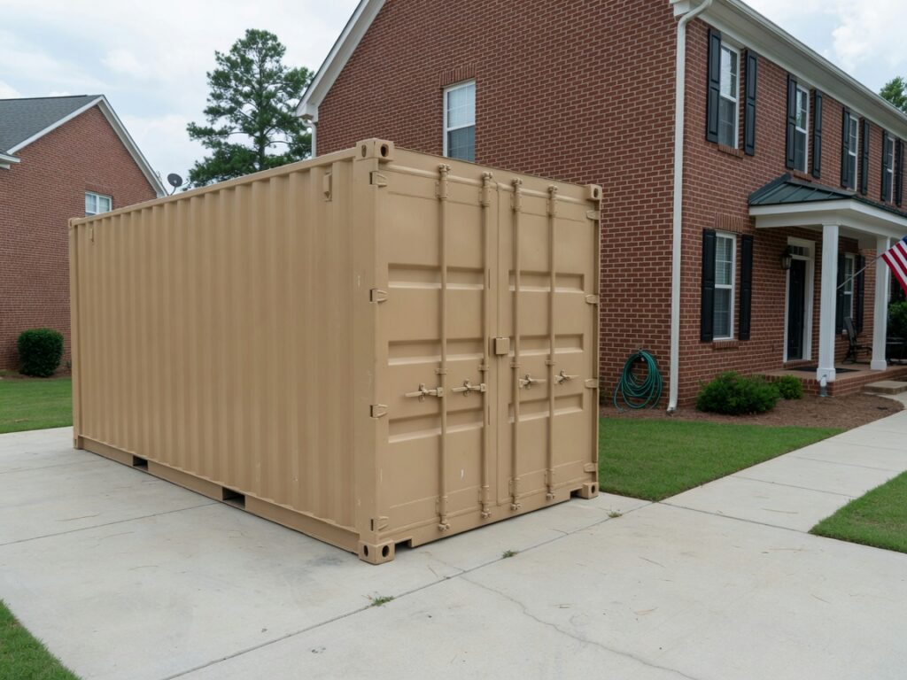 20-ft storage container delivered to your driveway