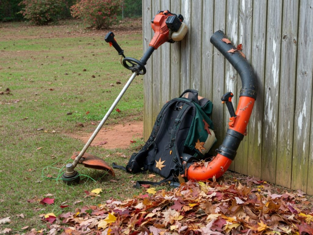 String trimmer and backpack blower