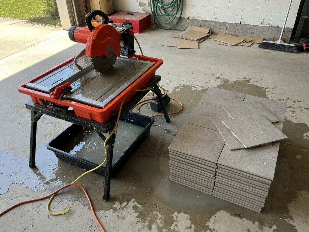 Wet tile saw, 10-inch